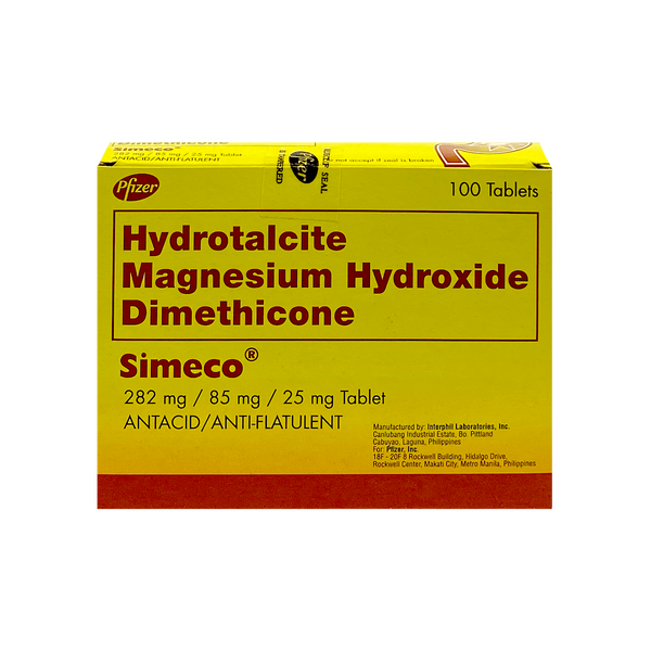 SIMECO Hydrotalcite / Magnesium Hydroxide / Dimethicone 282mg / 85mg